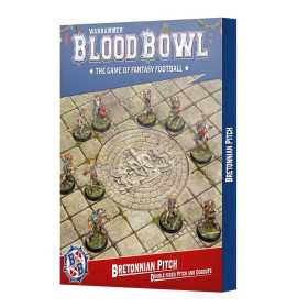 BRETONNIAN PITCH & DUGOUTS campo e panchine a doppia faccia IN INGLESE set di accessori BLOOD BOWL età 12+