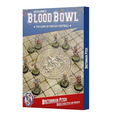 BRETONNIAN PITCH & DUGOUTS campo e panchine a doppia faccia IN INGLESE set di accessori BLOOD BOWL età 12+