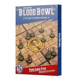 TOMB KINGS PITCH & DUGOUTS campo e panchine a doppia faccia IN INGLESE set di accessori BLOOD BOWL età 12+