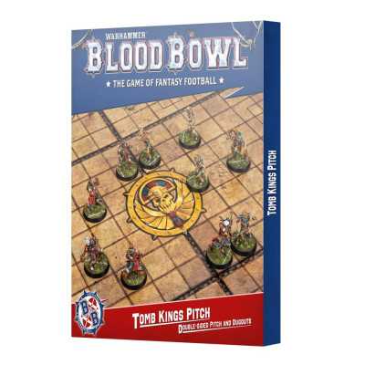 TOMB KINGS PITCH & DUGOUTS campo e panchine a doppia faccia IN INGLESE set di accessori BLOOD BOWL età 12+