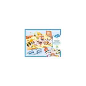 CREA CON GLI ADESIVI riposizionabili VEICOLI kit artistico STICKERS djeco DJ00043 età 3+