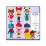 COLLAGE IN FELTRO vestirsi di dolcezza DRESS UP kit artistico SOFT djeco DJ00086 età 3+