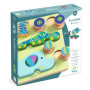 PUZZ & ROLL BARIOLO in legno ANIMALI djeco 2 IN 1 puzzle ad incastro DJ01081 età 18 mesi +