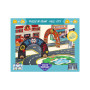 PUZZLE GIGANTE città CRAZY MOTORS con 28 + 6 pezzi DJECO city DJ05499 età 3+