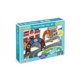 PUZZLE GIGANTE città CRAZY MOTORS con 28 + 6 pezzi DJECO city DJ05499 età 3+