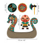 DRAK & DRAKKAR vichingo con barca ARTY TOYS action figure snodabile DJECO DJ06849 età 3+