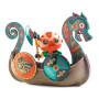 DRAK & DRAKKAR vichingo con barca ARTY TOYS action figure snodabile DJECO DJ06849 età 3+