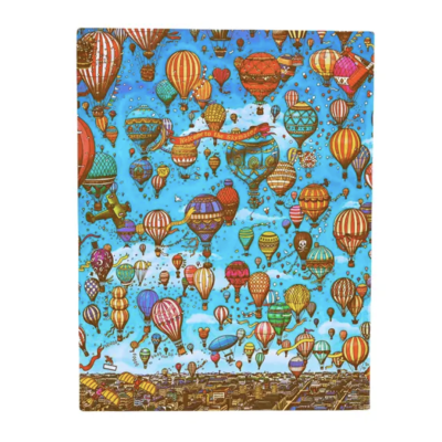 DIARIO pagina bianca BALLOON FESTIVAL copertina morbida FLEXI taccuino ULTRA paperblanks BIANCO mongolfiere