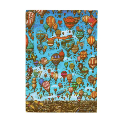 DIARIO pagina bianca FESTIVAL DELLE MONGOLFIERE copertina morbida BALLOON taccuino MIDI paperblanks BIANCO flexi