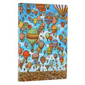 DIARIO pagina bianca FESTIVAL DELLE MONGOLFIERE copertina morbida BALLOON taccuino MINI paperblanks BIANCO soft cover FLEXI