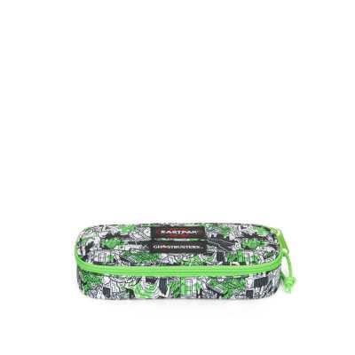 ASTUCCIO eastpak OVAL SINGLE portapenne GHOSTBUSTERS DOODLE con zip BIANCO E NERO