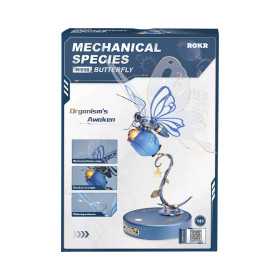 BUTTERFLY BLUE rokr LUCE puzzle mechanical species ROBOTIME da montare 79 PEZZI età 8+