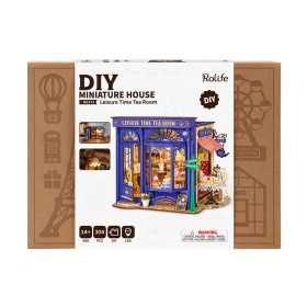 LEISURE TEA ROOM rolife ROBOTIME in legno DIY MINIATURE HOUSE da montare DG171 età 14+