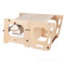 TORRE DI OSSERVAZIONE montessoriana 3 IN 1 montessori IN LEGNO classic world CON LAVAGNA O TAVOLINO età 12 mesi +