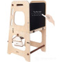 TORRE DI OSSERVAZIONE montessoriana 3 IN 1 montessori IN LEGNO classic world CON LAVAGNA O TAVOLINO età 12 mesi +