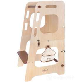 TORRE DI OSSERVAZIONE montessoriana 3 IN 1 montessori IN LEGNO classic world CON LAVAGNA O TAVOLINO età 12 mesi +