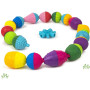 BORSA CON 48 PERLE E ACCESSORI gioco sensoriale LALABOOM montessori MOTRICITA' età 10 mesi +