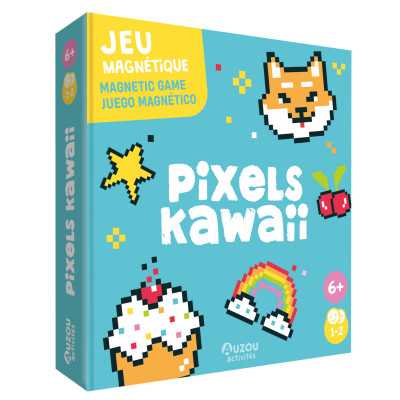 PIXELS KAWAII gioco magnetico AUZOU kit artistico PIU' DI 1000 STICKERS età 6+