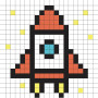 PIXELS SPAZIO gioco magnetico AUZOU kit artistico CON 10 MODELLI età 6+