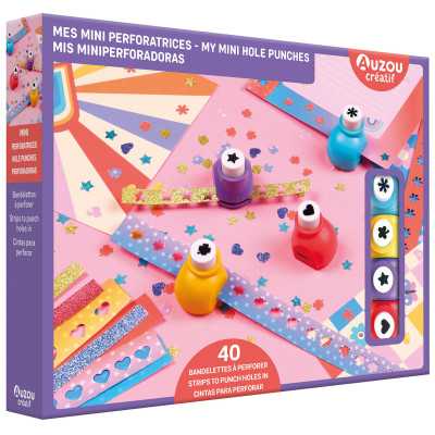 MINI PERFORATRICI il mio set da artista AUZOU kit artistico CON 40 STRISCE COLORATE età 6+