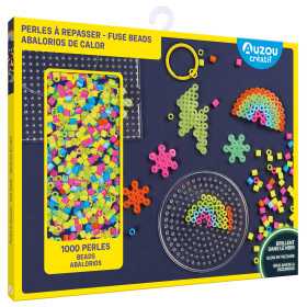 PERLINE DA STIRARE fosforescenti AUZOU kit artistico SET DA ARTISTA età 6+