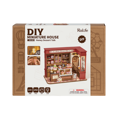 HONEY DESSERT TALK diy MINIATURE HOUSE robotime ROLIFE in legno DG168 età 14+
