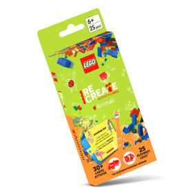 RECREATE activity cards ANIMALI gioco LEGO con 25 pezzi e 32 carte IN ITALIANO età 6+