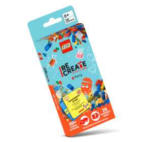 RECREATE activity cards PARTY gioco LEGO con 25 pezzi e 32 carte IN ITALIANO età 6+
