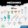 GEOMAG MECHANICS set da 67 pezzi COSTRUZIONI MAGNETICHE race track GRAVITY età 8+
