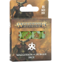 MAGGOTKIN OF NURGLE DICE set di 16 dadi VERDI E MARRONI warhammer AGE OF SIGMAR età 12+