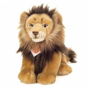 LEONE seduto ALTO 30 CM wild animals collection TEDDY HERMANN pupazzo PELUCHE età 3+
