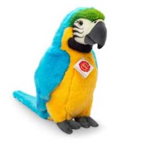 MACAO BLU E GIALLO pappagallo ALTO 26 CM birds collection TEDDY HERMANN pupazzo PELUCHE età 3+