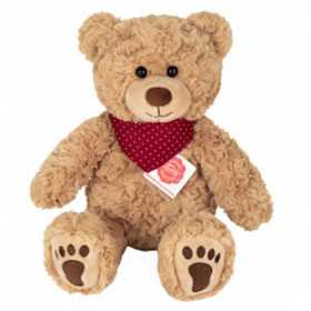 TEDDY CURTIS orsetto con sciarpa rossa ALTO 30 CM teddy bears collection TEDDY HERMANN pupazzo PELUCHE età 3+