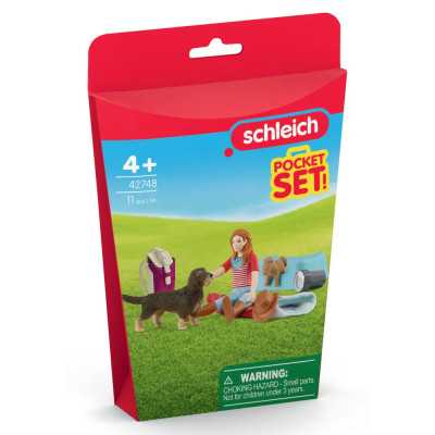 HANNAH E IL SET DELLA NOTTE ALL'APERTO pocket set FARM WORLD miniature in resina SCHLEICH 42748 età 5+