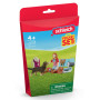 HANNAH E IL SET DELLA NOTTE ALL'APERTO pocket set FARM WORLD miniature in resina SCHLEICH 42748 età 5+