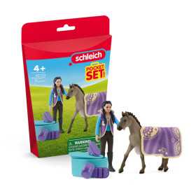 SET DI BELLEZZA CON KIM pocket set FARM WORLD miniature in resina SCHLEICH 42753 età 5+