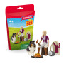BARBECUE CON SOFIA pocket set FARM WORLD miniature in resina SCHLEICH 42749 età 5+