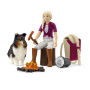 BARBECUE CON SOFIA pocket set FARM WORLD miniature in resina SCHLEICH 42749 età 5+