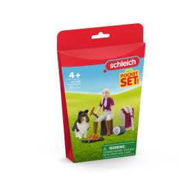 BARBECUE CON SOFIA pocket set FARM WORLD miniature in resina SCHLEICH 42749 età 5+