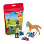 SET PER L'ADDESTRAMENTO DEI PULEDRI pocket set FARM WORLD miniature in resina SCHLEICH 42756 età 5+