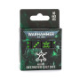 DESTROYER CULT DICE set di 16 dadi dei culti distruttori NECRON warhammer 40k VERDI E TRASPARENTI età 12+