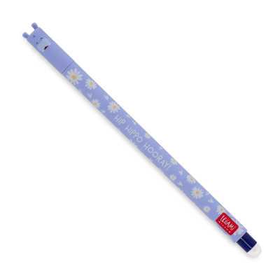 PENNA CANCELLABILE GEL erasable pen IPPOPOTAMO hippo LEGAMI ricaricabile INCHIOSTRO BLU