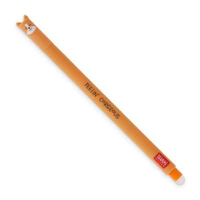 PENNA CANCELLABILE GEL erasable pen CORGI cane LEGAMI ricaricabile INCHIOSTRO NERO