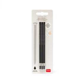 SET DI 3 RICARICHE inchiostro NERO refills REFILL erasable pen PER PENNE CANCELLABILI gel LEGAMI