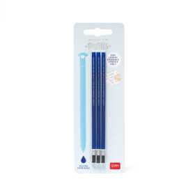 SET DI 3 RICARICHE inchiostro BLU refills REFILL erasable pen PER PENNE CANCELLABILI gel LEGAMI