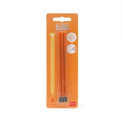 SET DI 3 RICARICHE inchiostro ARANCIONE refills REFILL erasable pen PER PENNE CANCELLABILI gel LEGAMI