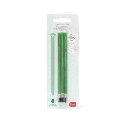 SET DI 3 RICARICHE inchiostro VERDE refills REFILL erasable pen PER PENNE CANCELLABILI gel LEGAMI