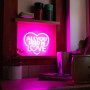 LAMPADA legami ALL YOU NEED IS LOVE led IT'S A SIGN effetto neon ACRILICO