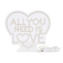 LAMPADA legami ALL YOU NEED IS LOVE led IT'S A SIGN effetto neon ACRILICO