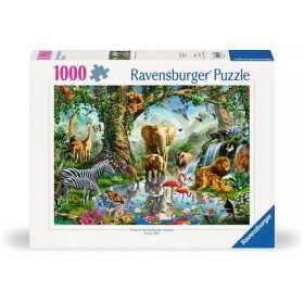 PUZZLE 1000 PEZZI ravensburger AVVENTURE NELLA GIUNGLA originale ANIMALI